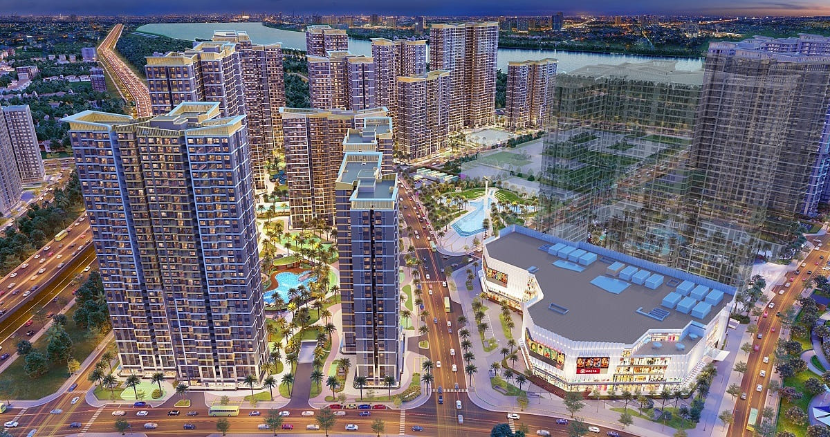 Phối cảnh dự án Glory Heights nằm trong đại đô thị Vinhomes Grand Park.