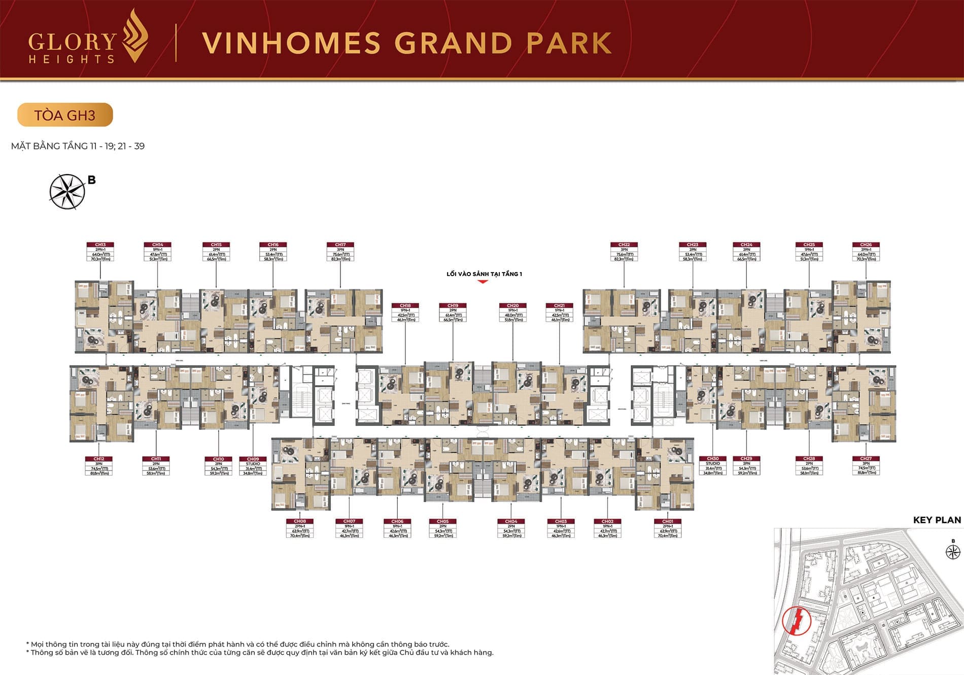 Mặt bằng Tầng 11 đến Tầng 19 và Tầng 21 đến Tầng 39 Tòa căn hộ GH3 phân khu Glory Heights Vinhomes Grand Park. Mặt bằng Tầng 11 đến Tầng 19 và Tầng 21 đến Tầng 39 Tòa căn hộ GH3 phân khu Glory Heights Vinhomes Grand Park.