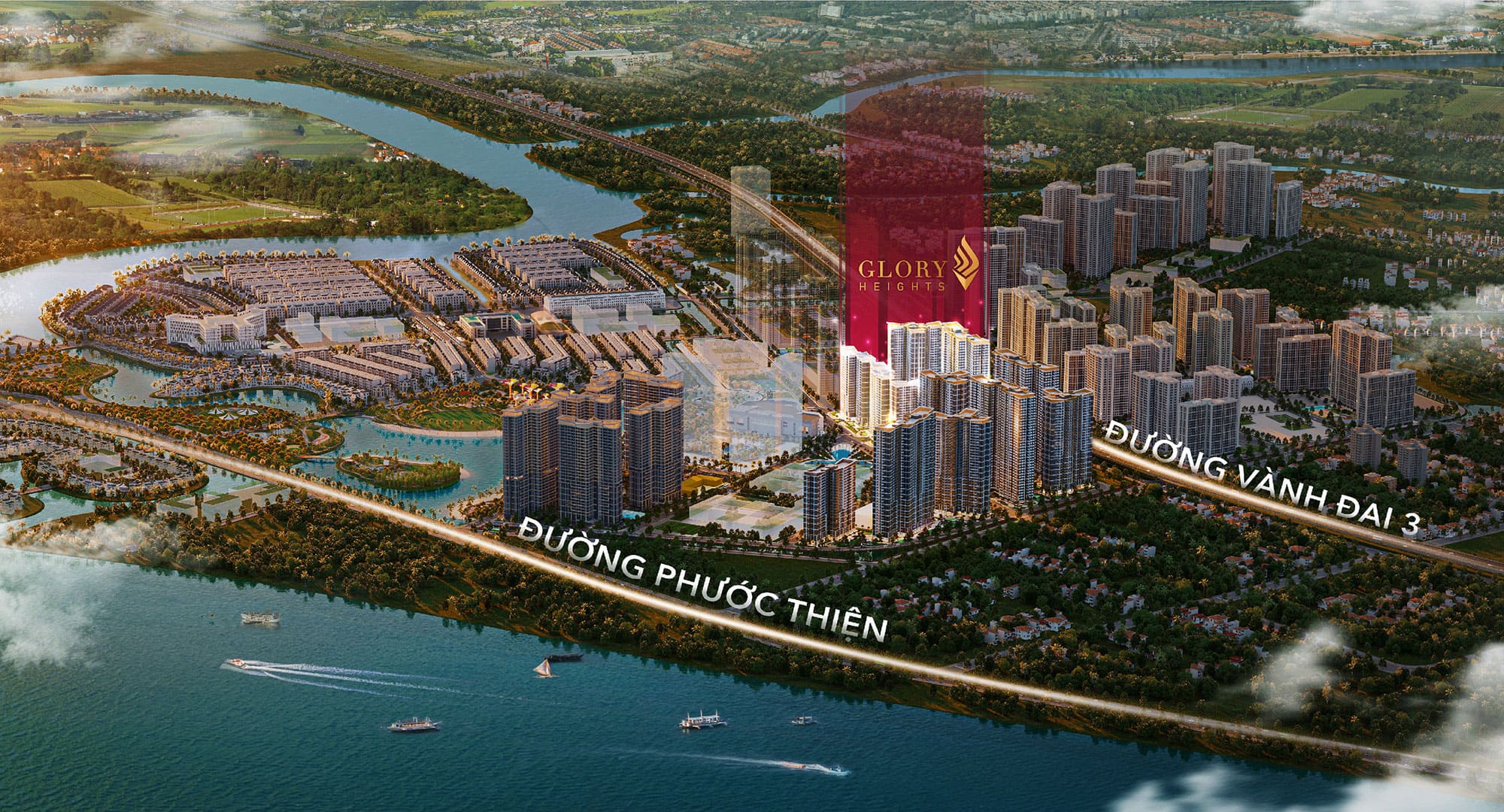 Sống tại Glory Heights cư dân dễ dàng di chuyển đến khu vực lân cận thông qua đường Vành Đai 3 và đường Phước Thiện. Sống tại Glory Heights cư dân dễ dàng di chuyển đến khu vực lân cận thông qua đường Vành Đai 3 và đường Phước Thiện.