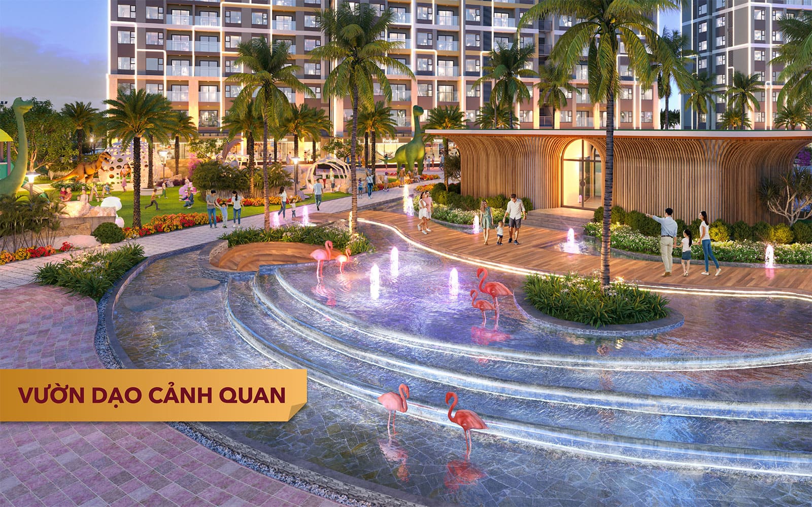 Tiện ích Vườn Dạo Cảnh Quan tại dự án căn hộ Glory Heights. Tiện ích Vườn Dạo Cảnh Quan tại dự án căn hộ Glory Heights.