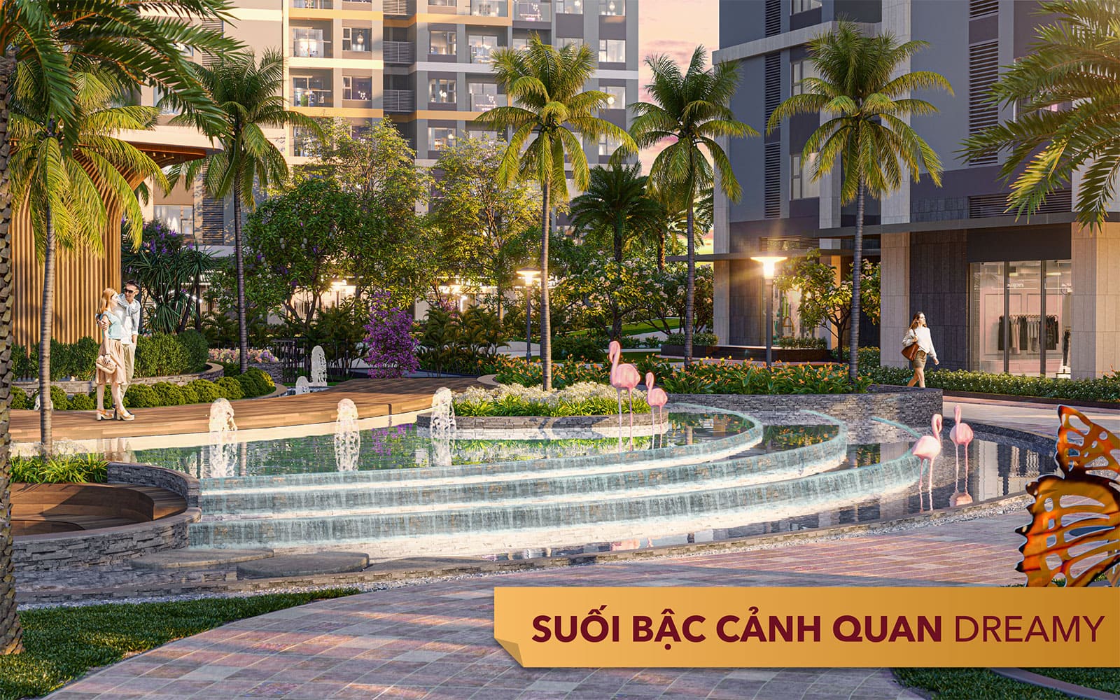Tiện ích suối bậc cảnh quan Dreamy tại căn hộ Glory Heights. Tiện ích suối bậc cảnh quan Dreamy tại căn hộ Glory Heights.